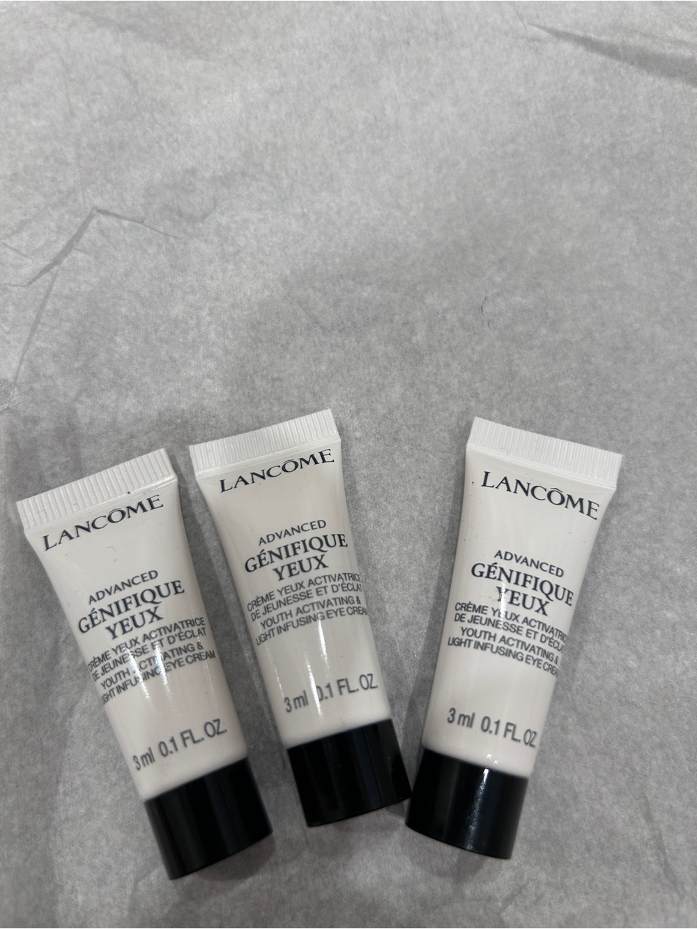 Lancôme Eye Cream Tubes - White and Black